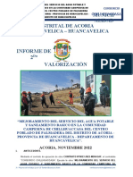 Informe de La Segunda Valorizacion