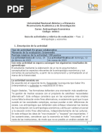 Guía de Actividades y Rúbrica de Evaluación - Unidad 1 - Fase 2 - Antropología y Economía