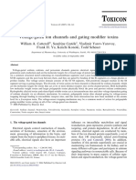 Catterall y Cols., 2007. Voltage-Gated Ion Channels and Gating Modifier Toxins. Toxicon