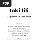 Toki Lili 27 Poems in Toki Pona