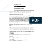 An Empirical Evaluation of A Customer-Based Brand Equity Model and Its Managerial Implications