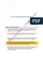 Blood Transfusion in OBS