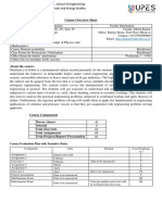 Course Overview Sheet - Mechanics of Materials