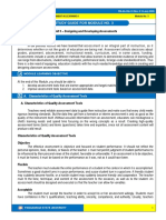 Study Guide For Module No. 3: Unit 3 - Designing and Developing Assessments