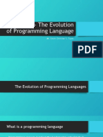 Lesson 1 - The Evolution of Programming Language