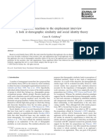 Applicant Reactions To The Employment Interview A Look at Demographic Similarity and Social Identity Theory