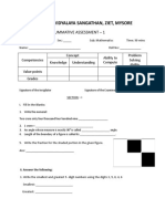 Kendriya Vidyalaya Sangathan, Ziet, Mysore: Summative Assessment - 1