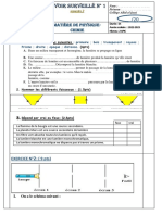 EXERCICE N°1: (8pts) : Matière de Physique-Chimie