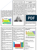 Triptico de La Tabla Periodica