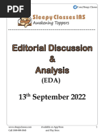 Editorial Discussion & Analysis 13th Sep 2022