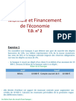 Monnaie Et Financement de L'économie TD N° 2 PP