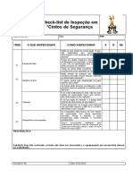 Check-List de Inspecao Cintos de Segurança