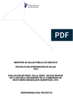 Proyecto de Intervención Celia Muñoz Jiménez Qro. Noviembre 2010 Final