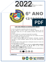 PROVA - 6Â Colegio Militar 2022º - ANO