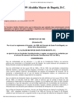 Decreto 831 de 1999 Alcaldía Mayor de Bogotá, D.C