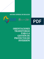 Orientaciones Transitorias para La Gestión de Proyectos de Inversión - V 3.0