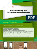 Lesson 2 Stoichiometry and Chemical Measurements