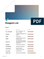 Reagent List