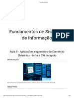 Aula 8 - Aplicações e Questões Do Comércio Eletrônico - Infra e SW de Apoio