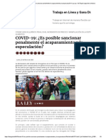 COVID-19 - ¿Es Posible Sancionar Penalmente El Acaparamiento y La Especulación - La Ley - El Ángulo Legal de La Noticia