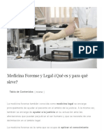 Medicina Forense y Legal ¿Qué Es y para Qué Sirve