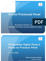 Privacidade Digital No Processo Penal (PP) - PSM