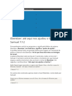 Ebenézer Até Aqui Nos Ajudou o Senhor 1 Samuel 712