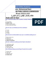 1 Pak Studies notes Faizi Online Academy 03093311603 سر ناصر