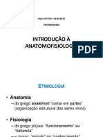 Introdução À Anatomofisiologia 2020