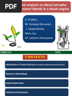 1 Diesel Jatropha Biodiesel Pentanol