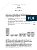 Examiners' Report Computer Networks: The Bcs Professional Examination Diploma April 2005