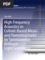 High Frequency Acoustics in Colloid-Based Meso - and Nanostructures by Spontaneous Brillouin Light Scattering (Springer Theses) - Tim Still