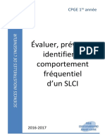 CI10 Cours - Evaluer Et Prévoir Le Comportement Fréquentiel Des SLCI