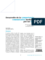 Desarrollo de La Competencia Comunicativa Mediada Por Las Tic