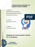 Modelos de Comunicación Escrita en La Empresa.