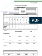 Appendix VII-A Leave Application Form - 210705