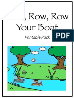 彩色Row Row Row Your Boat Printable Pack A