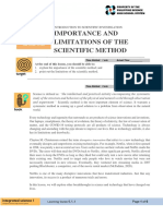 SLG 6.1.1 Importance and Limitations of The Scientific Method