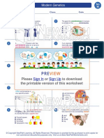 Worksheet Science Grade 8 Modern Genetics 1 0