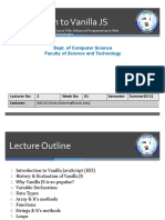 Lecture 2 Intro To JS