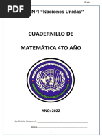 Cuadernillo 4to 2022