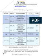 Calendrier Et Tarifs DELF-DALF 2023