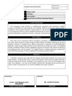 Lovino - B8 - Analysis Essay Natural Reserve Institute of Barangay Bayalse