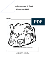 Avaliação Adaptada 3º Ano C