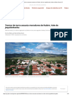 Tremor de Terra Assusta Moradores de Rubim, Vale Do Jequitinhonha - Vales de Minas Gerais - G1