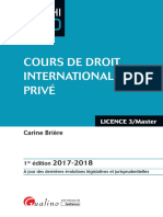 Cours de Droit International Privé Ed. 1 de Brière Carine