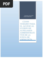 C21000 Temario para El Acceso Al Cuerpo de Auxiliares Administrativos de La Junta de Andalucía