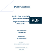 Audit Des Marchés Publics Au Maroc Réglementation Et Démarche