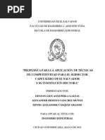 Propuesta para La Aplicación de Técnicas de Competitividad para El Subsector Cafetalero de El Salvador y Su Institución Rectora