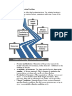 Factors Affecting Location Decision